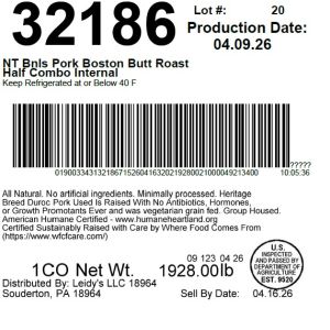 NT Bnls Pork Boston Butt Roast Half Combo Internal