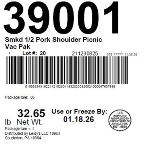 Smkd 1/2 Pork Shoulder Picnic Vac Pak