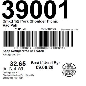 Smkd 1/2 Pork Shoulder Picnic Vac Pak
