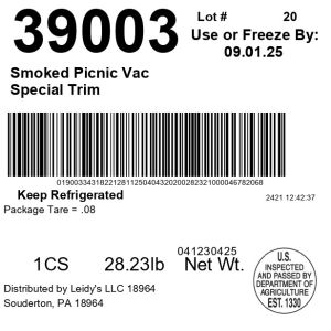 BI Smkd Pork Shoulder Picnic Vac Special Trim