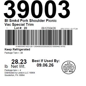 BI Smkd Pork Shoulder Picnic Vac Special Trim