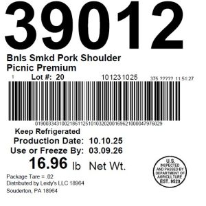 Bnls Smkd Pork Shoulder Picnic Premium