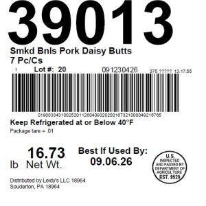 Smkd Bnls Pork Daisy Butts 7 Pc/Cs