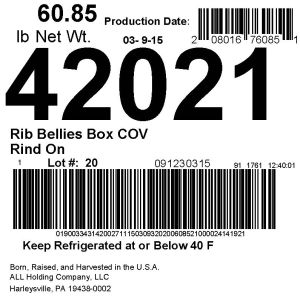 Fresh Pork Rib Belly Vac