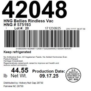 HNG Bellies Rindless Vac HNG # 575193
