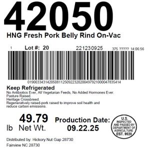 HNG Fresh Pork Belly Rind On-Vac