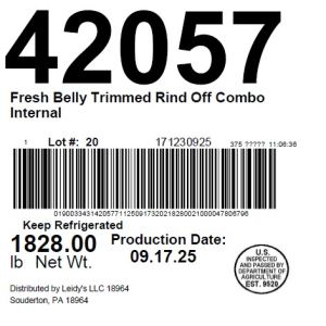 Fresh Belly Trimmed Rind Off Combo Internal