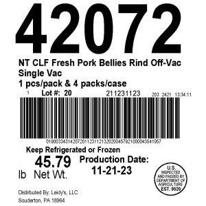 NT CLF Fresh Pork Belly Rind Off Single Vac