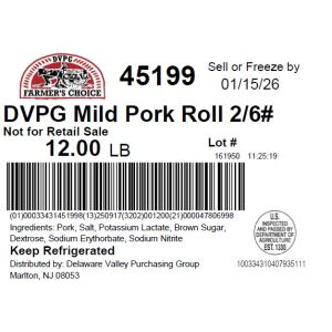DVPG Mild Pork Roll 2/6#