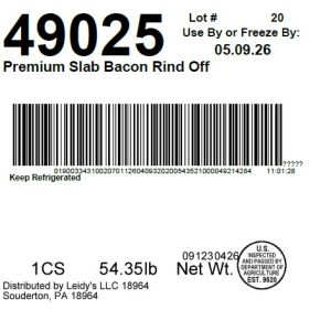 Premium Slab Bacon Rind Off