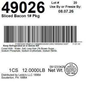 Sliced Bacon 1# Pkg