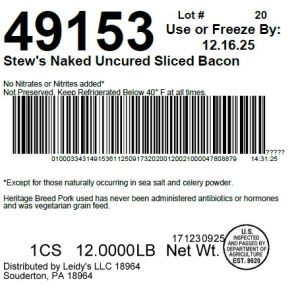 Stew's Naked Uncured Sliced Bacon