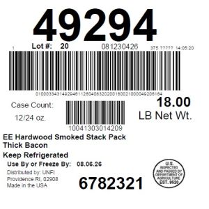 EE Hardwood Smoked Stack Pack Thick Bacon