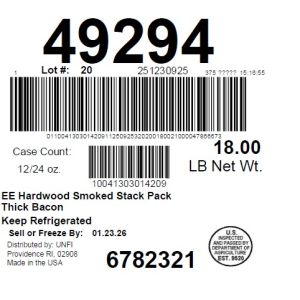 EE Hardwood Smoked Stack Pack Thick Bacon