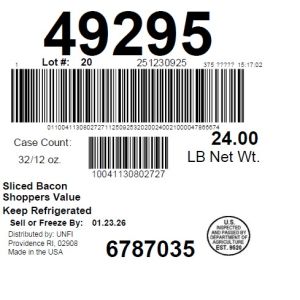 Sliced Bacon Shoppers Value