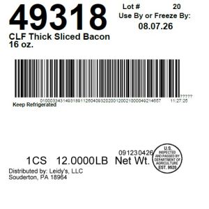 CLF Thick Sliced Bacon 16 oz.