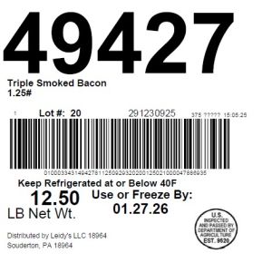 Triple Smoked Bacon 1.25#