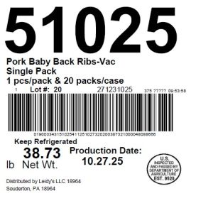 Pork Baby Back Ribs-Vac Single Pack