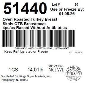 Oven Roasted Turkey Breast Sknls OTB Breastmeat