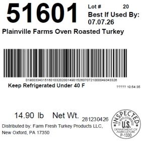 Plainville Farms Oven Roasted Turkey