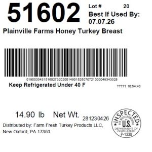 Plainville Farms Honey Turkey Breast