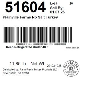 Plainville Farms No Salt Turkey