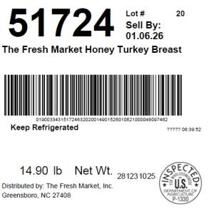 The Fresh Market Honey Turkey Breast