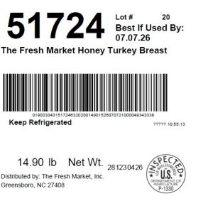 The Fresh Market Honey Turkey Breast