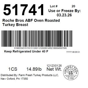 Roche Bros ABF Oven Roasted Turkey Breast