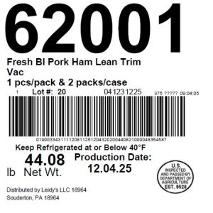 Fresh BI Pork Ham Lean Trim Vac