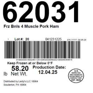 Frz Bnls 4 Muscle Pork Ham