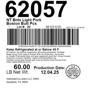NT Bnls Light Pork Boston Butt Pcs