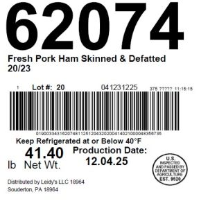 Fresh Pork Ham Skinned & Defatted 20/23