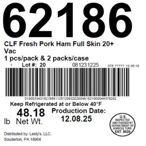 CLF Fresh Pork Ham Full Skin 20+ Vac