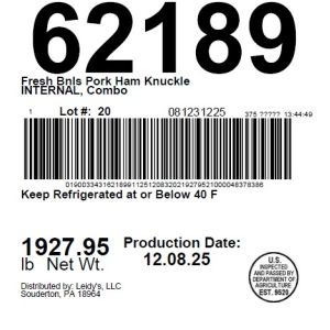 Fresh Bnls Pork Ham Knuckle INTERNAL, Combo