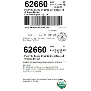 Plainville Farms Organic Oven Roasted Chicken Breast