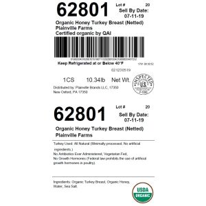 Plainville Farms Organic Honey Turkey Breast