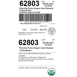 Plainville Farms Organic Oven Roasted Turkey Breast