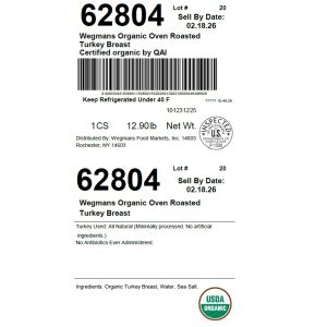 Wegmans Organic Oven Roasted Turkey Breast
