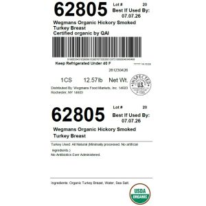 Wegmans Organic Hickory Smoked Turkey Breast