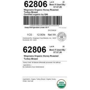 Wegmans Organic Honey Roasted Turkey Breast