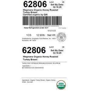 Wegmans Organic Honey Roasted Turkey Breast