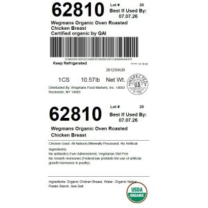 Wegmans Organic Oven Roasted Chicken Breast
