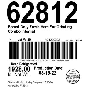 Boned Only Fresh Ham For Grinding