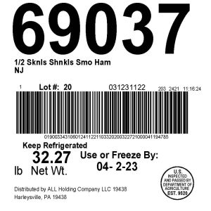 1/2 S&S Smoked Ham NJ