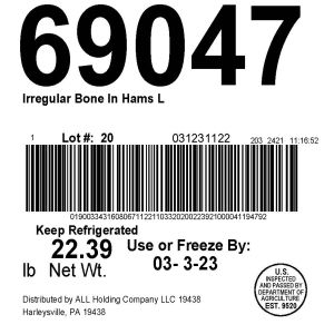 Irregular Bone In Hams L
