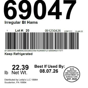 Irregular Bone In Hams L