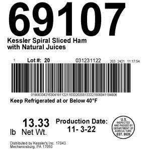 Kessler Spiral Sliced Ham