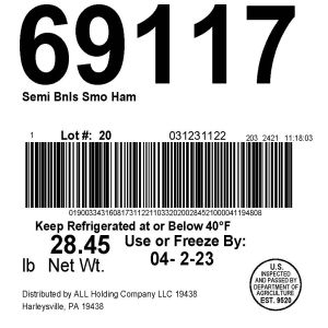 Semi Bnls Smoked Ham