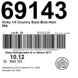 Kirby 1/4 Country Style Bnls Ham WA